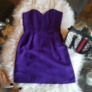 100% silk Purple mini dress